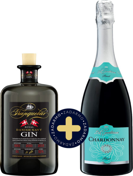Set Tranquebar Navy Gin + Le Contesse Chardonnay Spumante Brut zadarmo (set 1 x 0.7 l