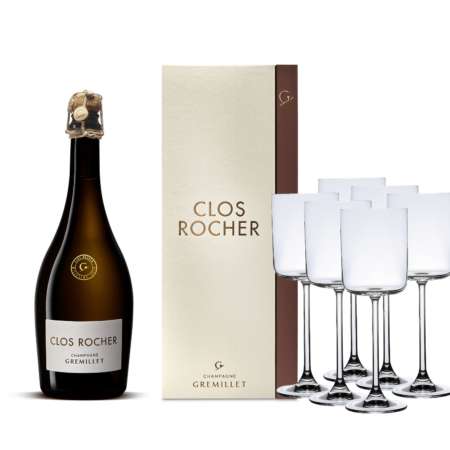 Champagne Gremillet Clos Rocher Vintage 2013 Brut, GIFT + 6 x Pohár Cosmopolitan Vino
